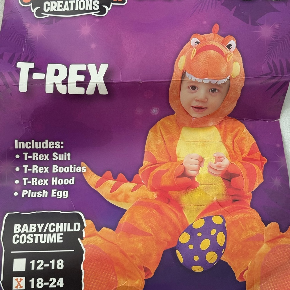 Dino Creations Orange T-Rex Costume for Kids